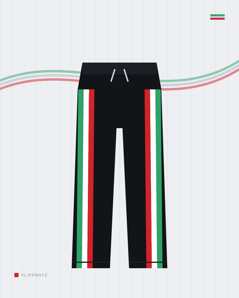 Tricolore Track Pants in Carbon